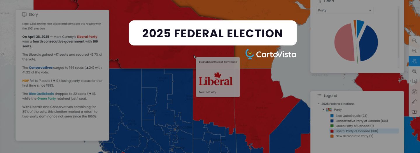 2025 Canadian Federal Election Results Interactive Map by CartoVista"