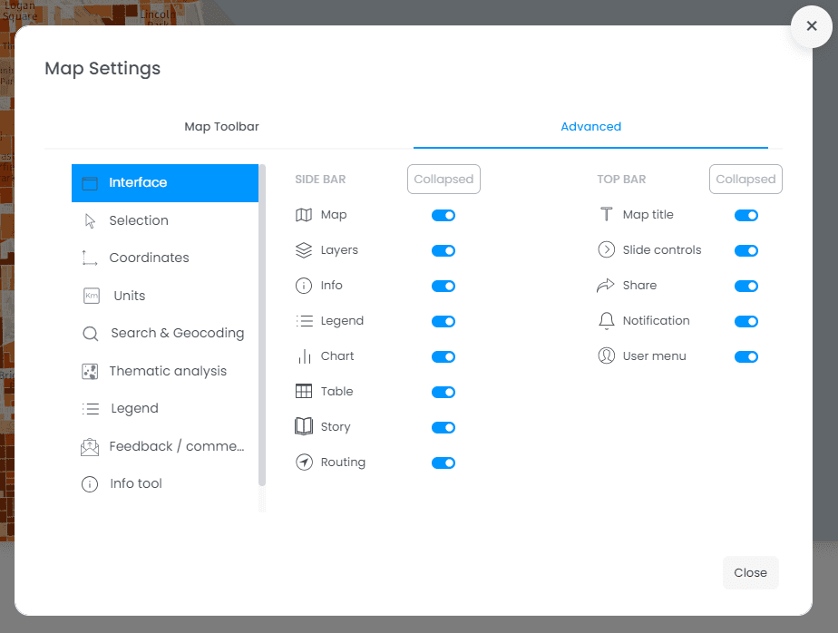 2 8.4 interface map settings