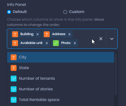 Screenshot showing default info tool in CartoVista when work with layers interactivity