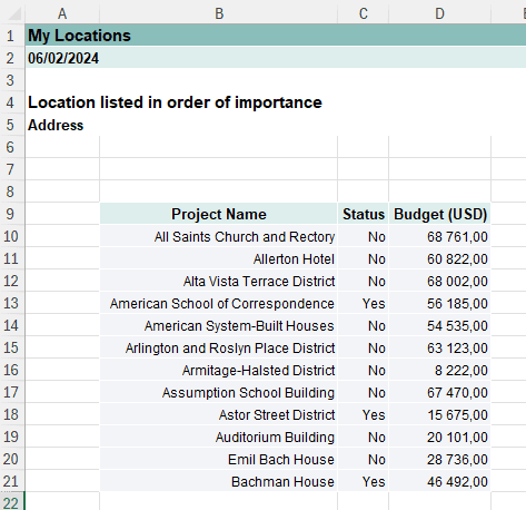 Screenshot showing invalid excel join in CartoVista when link data tables to a layer