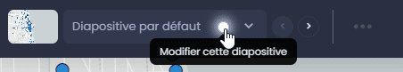 Capture d'écran montrant modifier la diapositive dans CartoVista lors de annoter une carte