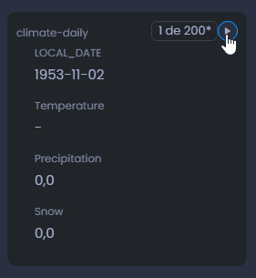 Screenshot showing one to many data info tool in CartoVista when work with time-based vector data (many to one)