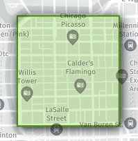 Screenshot showing polygon drop shadow in CartoVista when adding visual effects and manage layer rendering