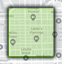 Screenshot showing polygon outer glow in CartoVista when adding visual effects and manage layer rendering