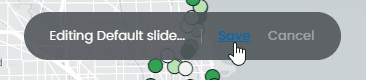 Screenshot showing save slide in CartoVista when using the layer control