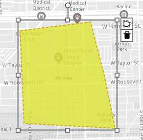 Screenshot showing edit drawing in CartoVista when annotate a map