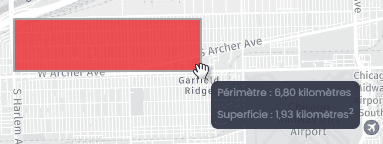 Capture d'écran montrant exemple dannotation rectangle dans CartoVista lors de annoter une carte
