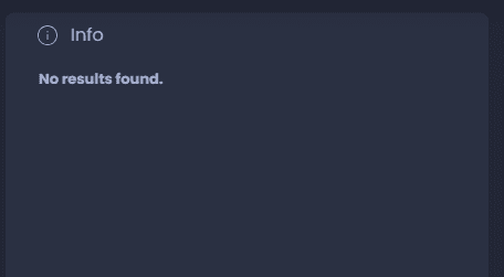 Screenshot showing info panel no result in CartoVista when work with the information tool