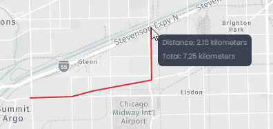 Screenshot showing line annotation in CartoVista when annotate a map