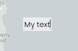 Screenshot showing text annotation in CartoVista when annotate a map