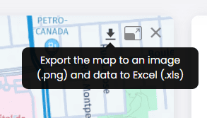 Screenshot showing image in CartoVista when exporting and print a map