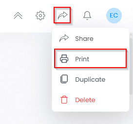 Screenshot showing image in CartoVista when exporting and print a map