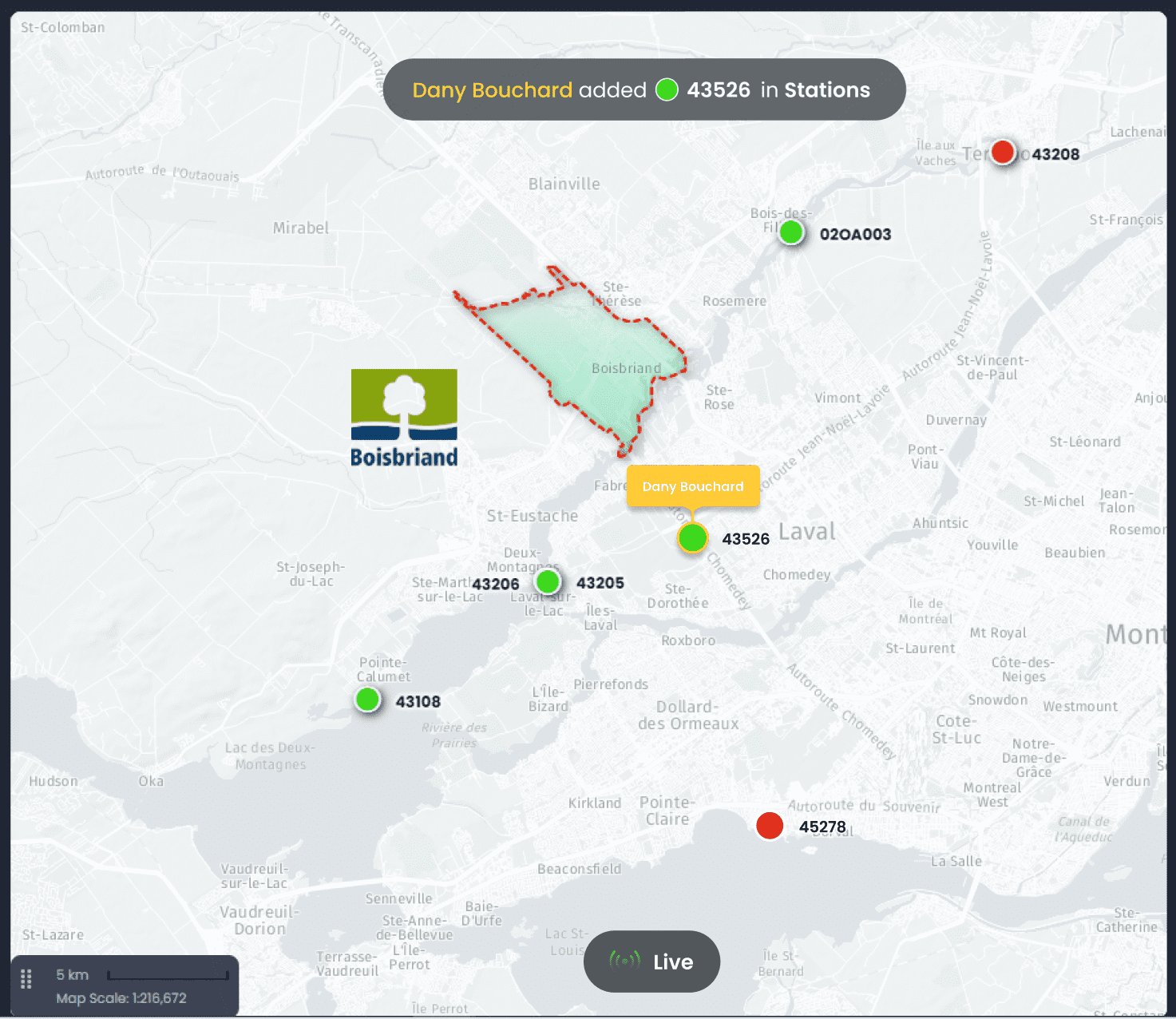 Live data update