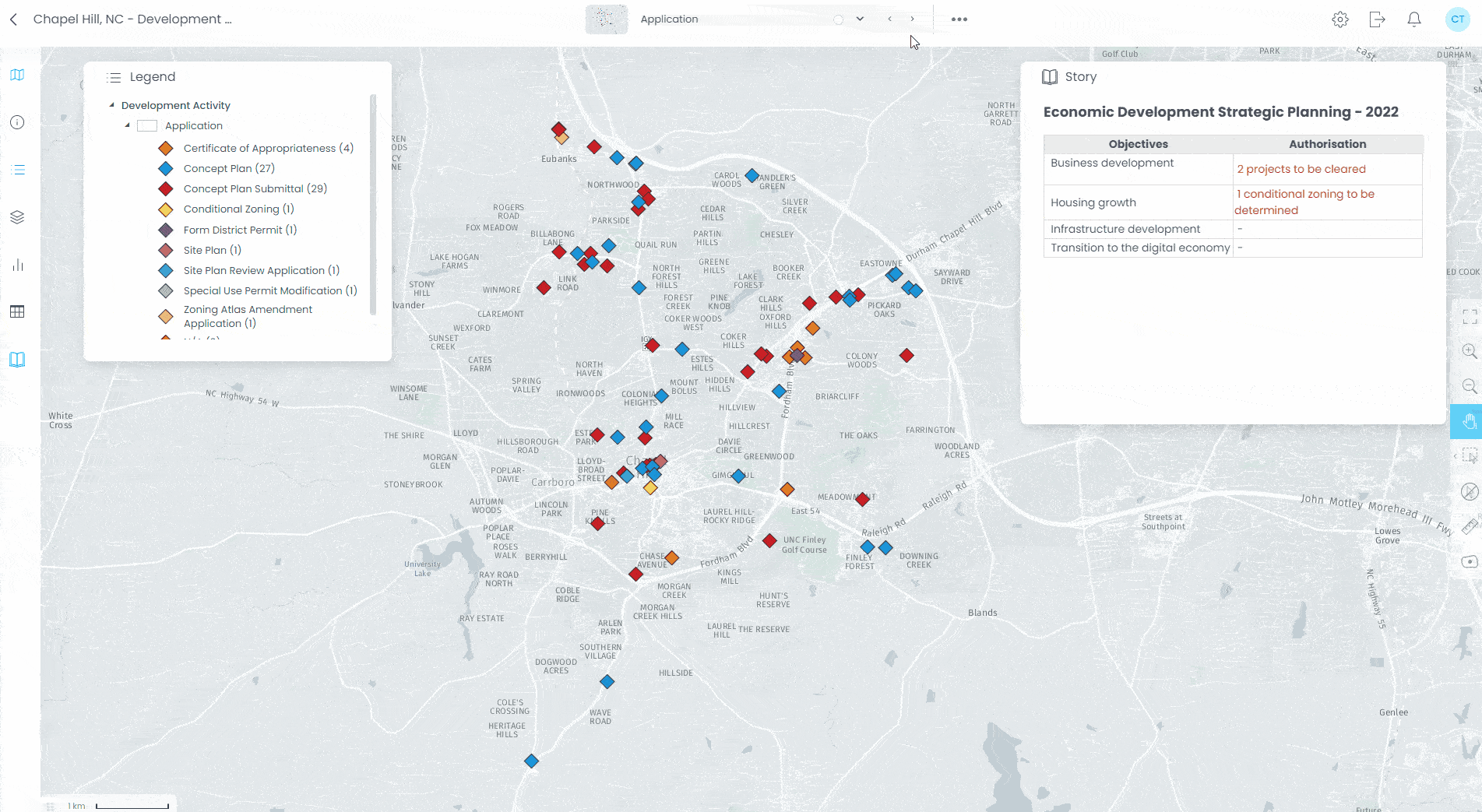 Collaborative story map presentation