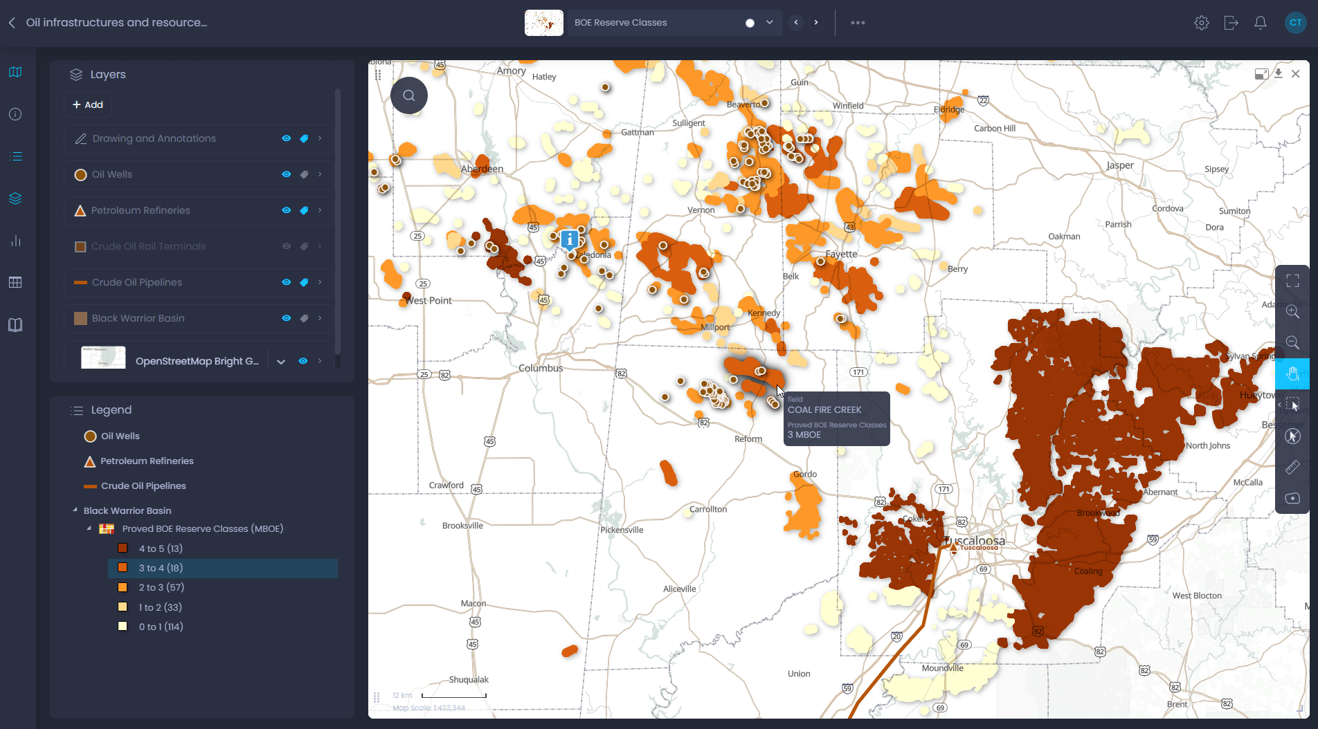 What you can do in CartoVista map interface - CartoVista platform capabilities