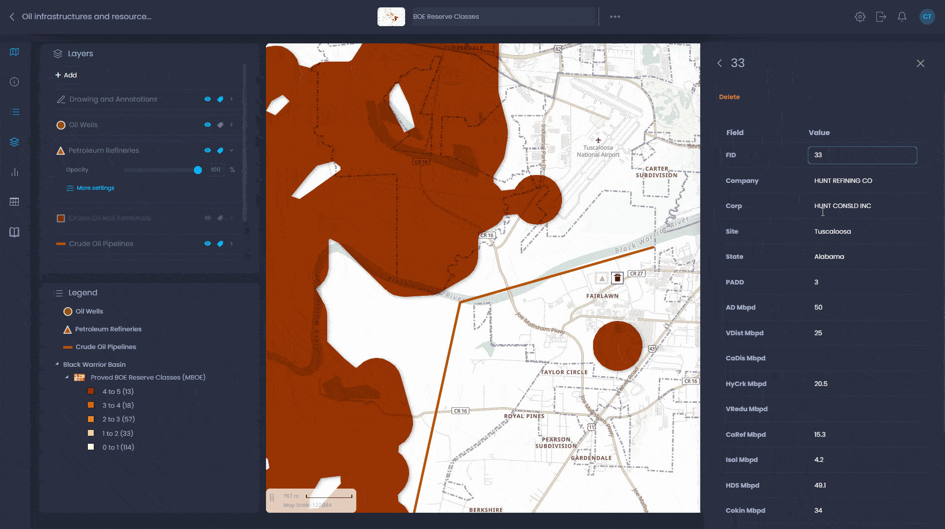 Infrastructure Management - interactive map demo in CartoVista