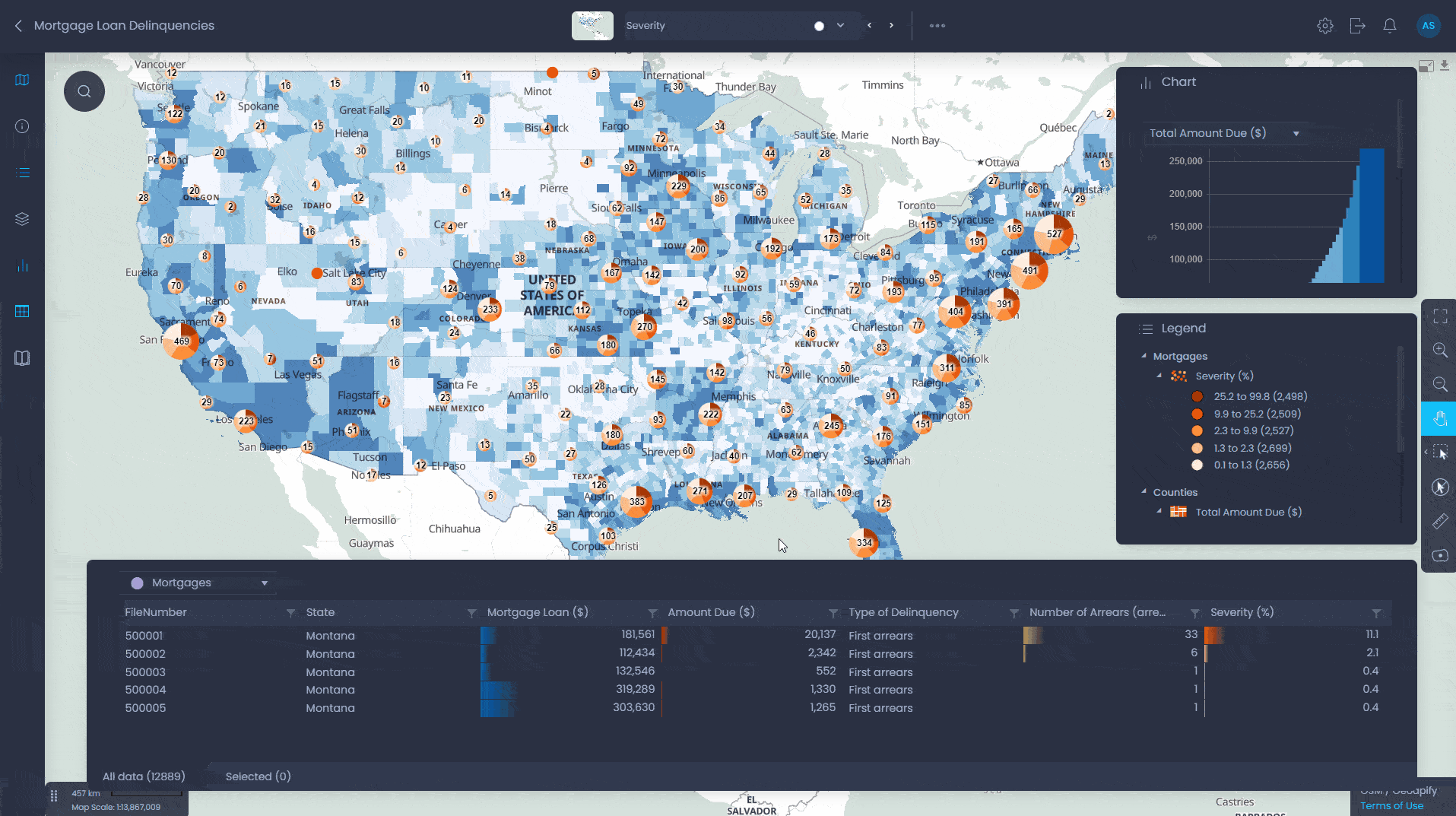 Risk Analysis - interactive map demo in CartoVista