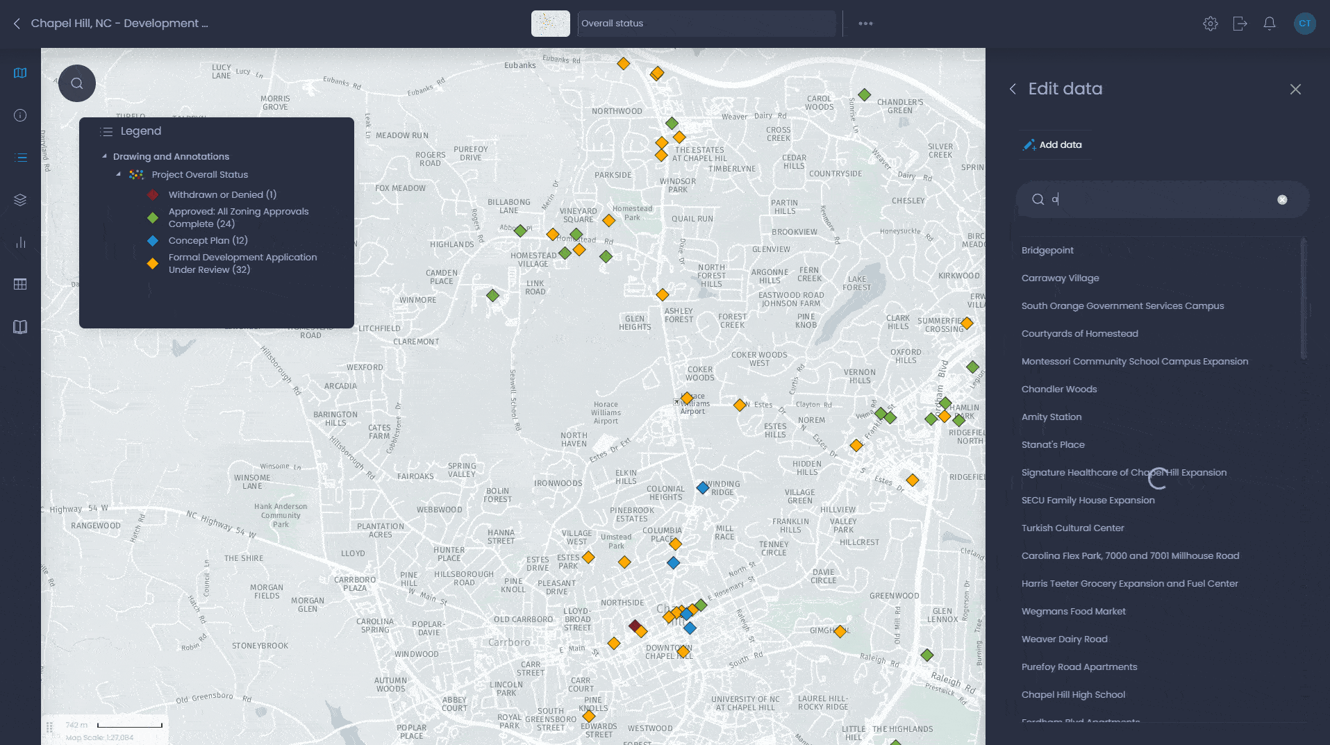 Gestion des données - interactive map demo in CartoVista