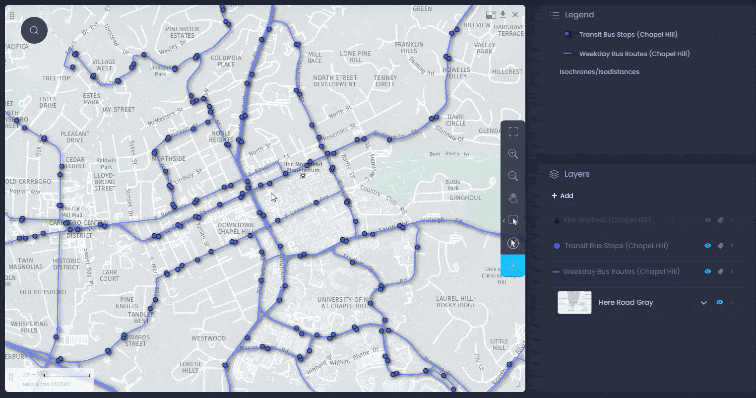 Mobility Planning - interactive map demo in CartoVista