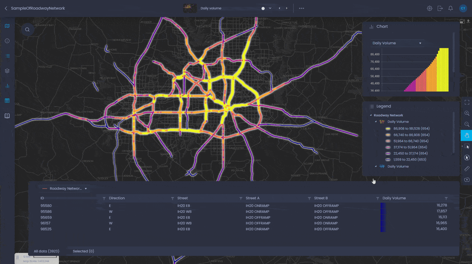 Villes intelligentes - interactive map demo in CartoVista